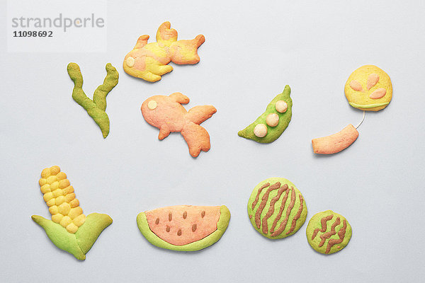 Kekse in verschiedenen Formen