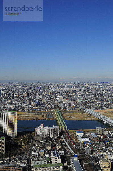 Stadtbild der Stadt Ichikawa  Präfektur Chiba  Honshu  Japan