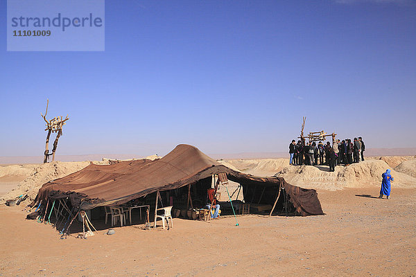 Ethnische Berbersiedlung  Nomaden  Marokko