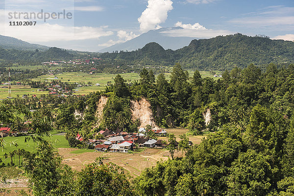 Traditionelles Bauerndorf Sungai Angek bei Bukittinggi  West-Sumatra  Indonesien  Südostasien  Asien