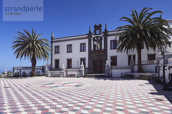 Rathaus auf der Plazza Virrey de Manila  Valverde  UNESCO-Biosphärenreservat  El Hierro  Kanarische Inseln  Spanien  Europa