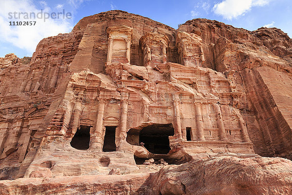 Korinthisches Grabmal  Königsgräber  Petra  UNESCO-Weltkulturerbe  Jordanien  Naher Osten