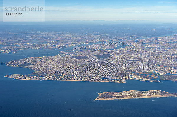 Luftaufnahme von New York  Vereinigte Staaten von Amerika  Nordamerika