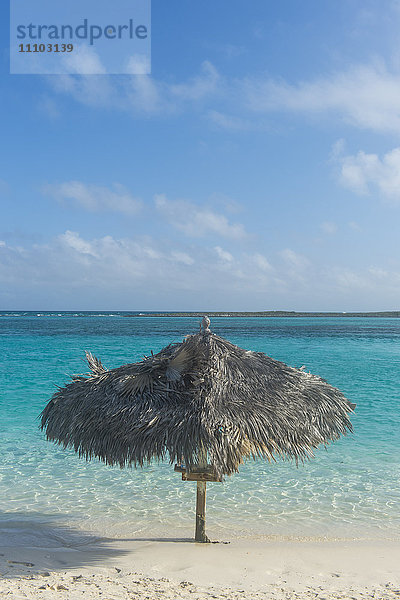Türkisfarbenes Wasser und ein weißer Sandstrand  Exumas  Bahamas  Westindische Inseln  Karibik  Mittelamerika