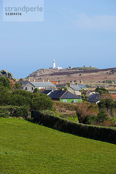 Leuchtturm  Isles of Scilly  England  Vereinigtes Königreich  Europa