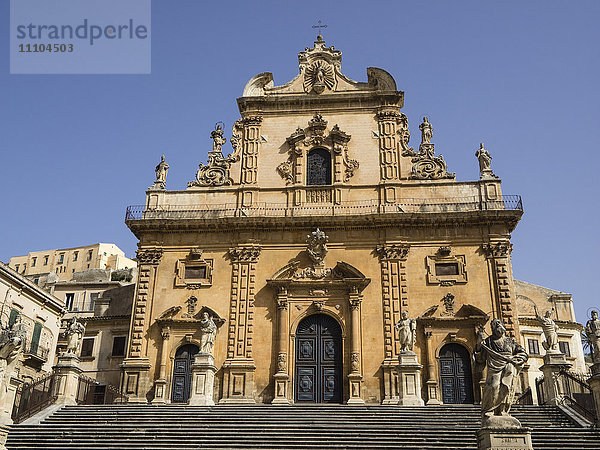 Kathedrale von St. Peter  UNESCO-Weltkulturerbe  Modica  Sizilien  Italien  Europa