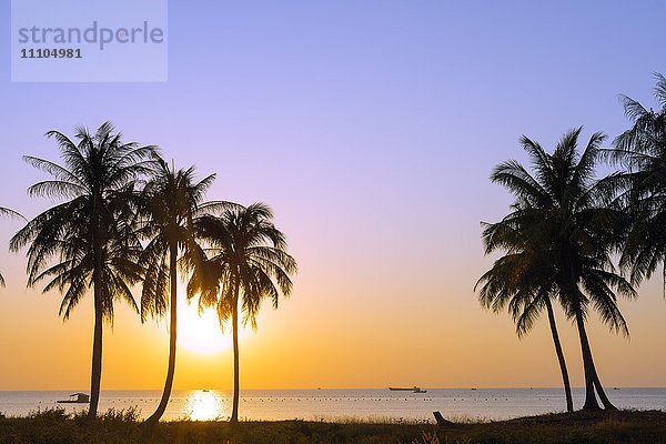 Sonnenuntergang am Long Beach  Insel Phu Quoc  Vietnam  Indochina  Südostasien  Asien