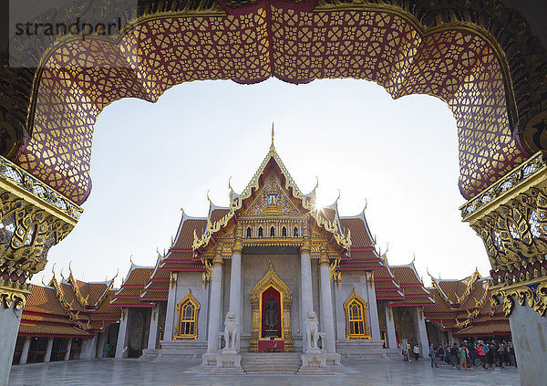 Der Marmortempel (Wat Benchamabophit)  Bangkok  Thailand  Südostasien  Asien