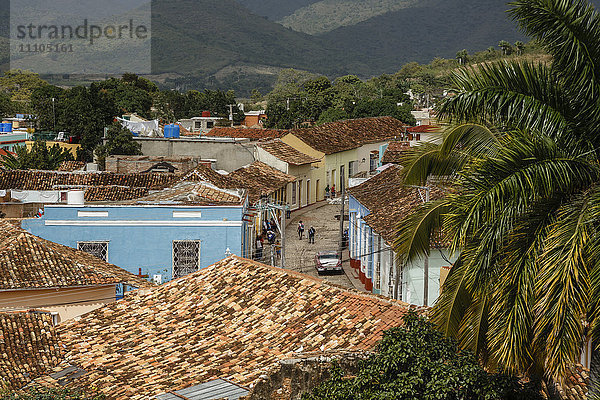 Blick von oben auf die Kolonialstadt Trinidad  UNESCO-Weltkulturerbe  Provinz Sancti Spiritus  Kuba  Westindien  Karibik  Mittelamerika