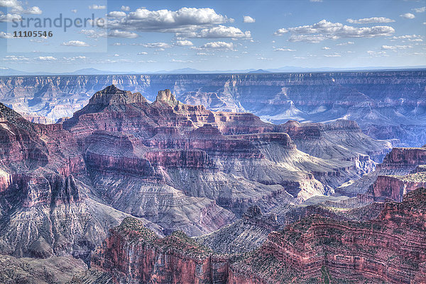 Vom Bright Angel Point  North Rim  Grand Canyon National Park  UNESCO-Weltkulturerbe  Arizona  Vereinigte Staaten von Amerika  Nordamerika