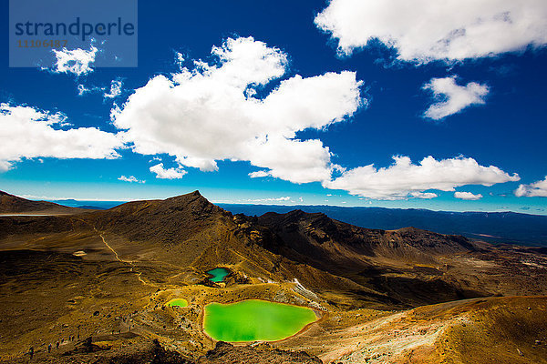 Die Smaragdseen  Tongariro-Nationalpark  UNESCO-Welterbe  Nordinsel  Neuseeland  Pazifik