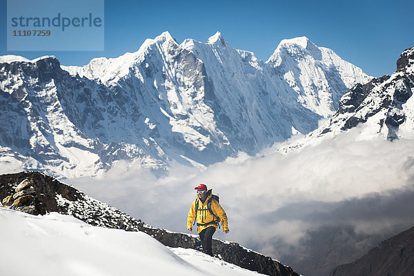 Trekking in der Everest-Region  Himalaya  Nepal  Asien