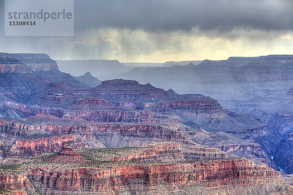 Nachmittagsgewitter  South Rim  Grand Canyon National Park  UNESCO Weltkulturerbe  Arizona  Vereinigte Staaten von Amerika  Nordamerika