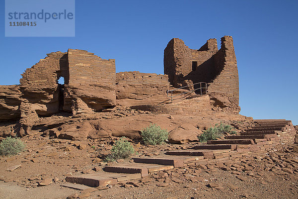 Wukoki Pueblo  bewohnt von etwa 1100 bis 1250 n. Chr.  Wupatki National Monument  Arizona  Vereinigte Staaten von Amerika  Nordamerika