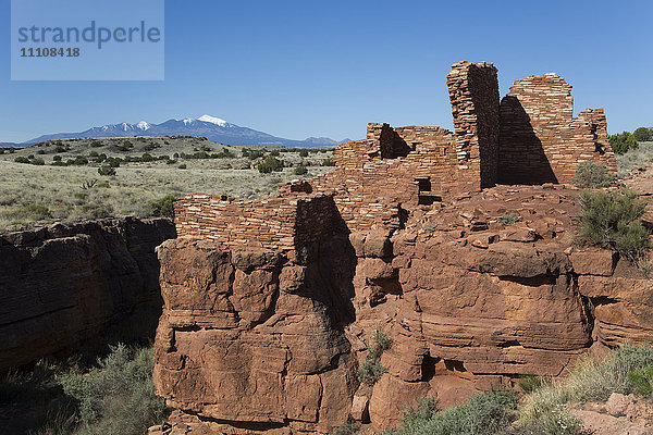 Lomaki Pueblo  bewohnt von etwa 1100 bis 1250 n. Chr.  Wupatki National Monument  Arizona  Vereinigte Staaten von Amerika  Nordamerika