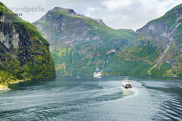 Gerainger Fjord  UNESCO-Welterbe  Norwegen  Skandinavien  Europa