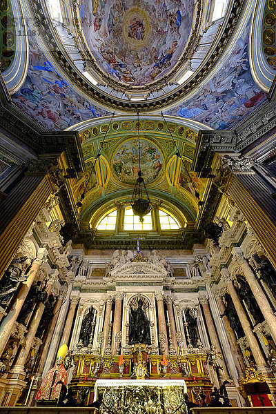 Königliche Kapelle des Schatzes von San Gennaro  Fresken der Kuppel von Domenichino  Dom von Neapel  Neapel  Kampanien  Italien  Europa