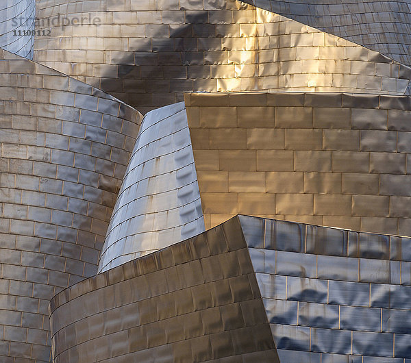 Die Titanfassade des Guggenheim in Bilbao  Biskaya  Baskenland  Spanien  Europa