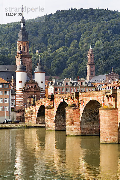 Brückenturm  Heidelberg  Baden-Württemberg  Deutschland  Europa