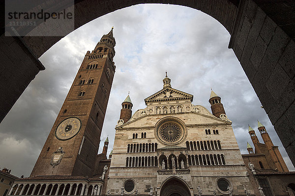 Italien  Lombardei  Cremona  Kathedrale Duomo und Torrazzo