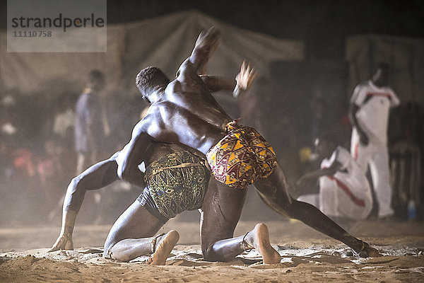Afrika  Senegal  La Lutte  Senegal traditioneller Kampf