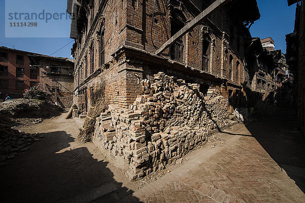 Nepal  Bhaktapur  ein Jahr nach dem Erdbeben