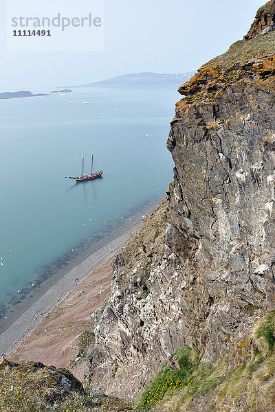 Norwegen  Svalbard Inseln  Spitzbergen Insel  Segelschiff