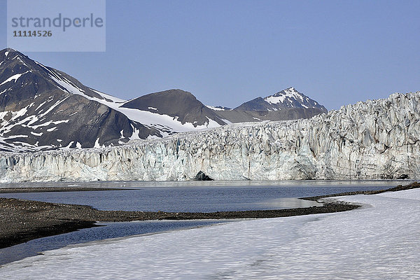 Norwegen  Svalbard-Inseln  Insel Spitzbergen  Billefjorden-Gletscher