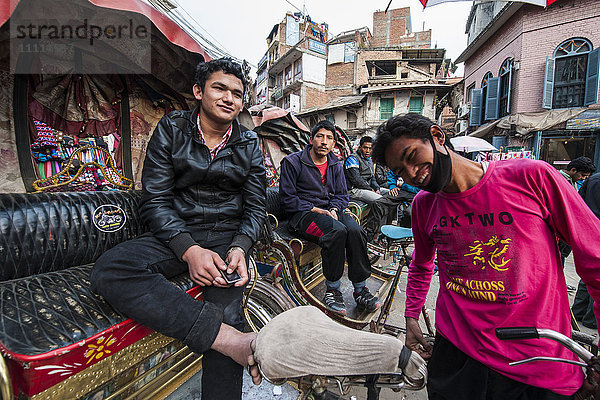 Nepal  Kathmandu  Alltagsleben  Rikscha