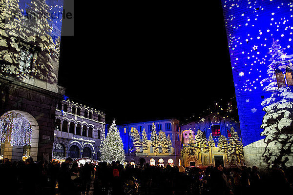 Italien  Como  Magisches Lichterfest  Weihnachten