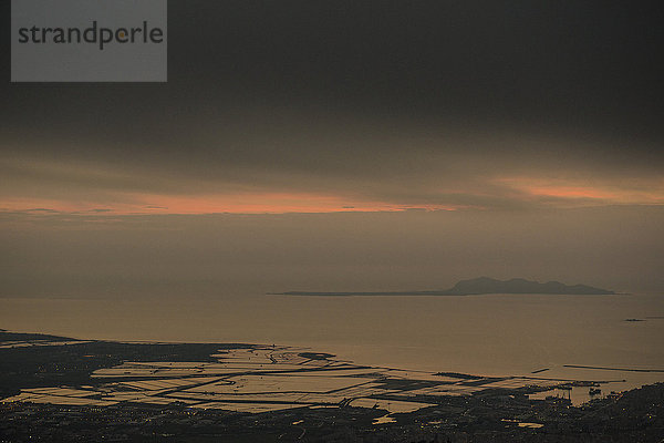 Italien  Sizilien  Erice  Blick von der Burg Venere