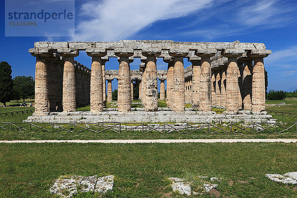 Italien  Kampanien  Paestum  der Hera-Tempel