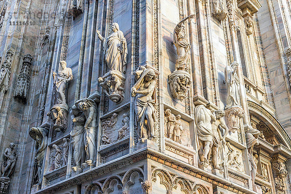 Italien  Lombardei  Mailand  Piazza Duomo  Detail der Kathedrale