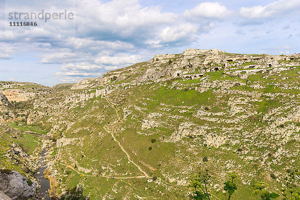 Italien  Basilikata  Matera  alte Höhlen