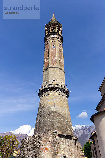 Italien  Lombardei  Lecco  Basilika San Nicolò  der Glockenturm