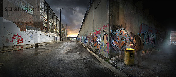 Graffiti auf städtischen Wänden
