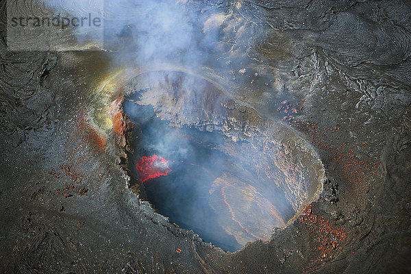 Vulkan  der Dampf ablässt  Kilauea  Hawaii  Vereinigte Staaten