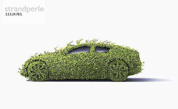 Auto bedeckt mit wachsenden Pflanzen
