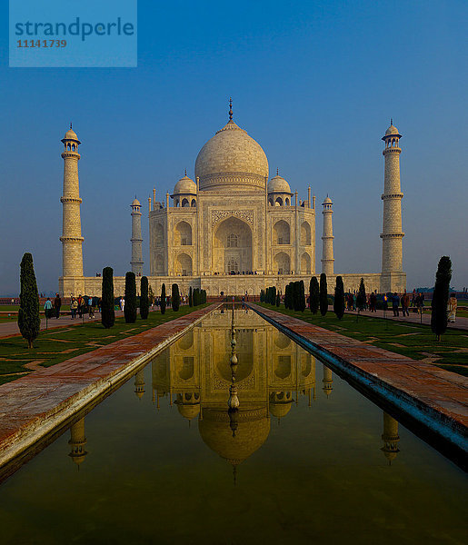 Spiegelung im Teich am Taj Mahal
