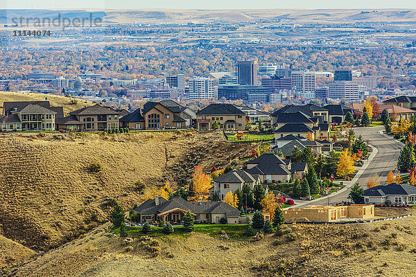 Luftaufnahme einer Vorstadtlandschaft  Boise  Idaho  Vereinigte Staaten