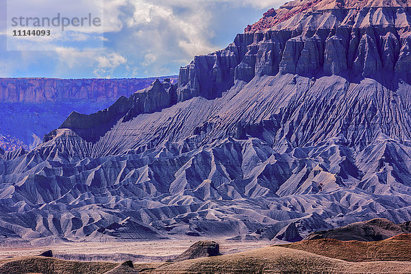 Felsformationen in der Wüstenlandschaft  San Juan County  Utah  Vereinigte Staaten