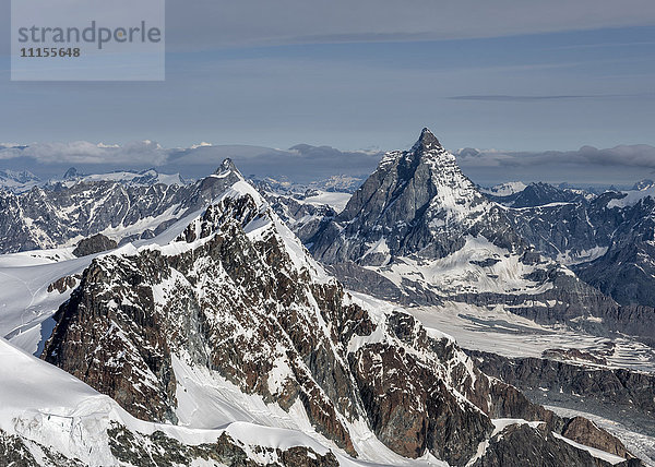 Italien  Gressoney  Alpen  Zermatt und das Matterhorn