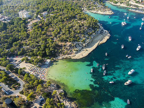 Spanien  Mallorca  Palma de Mallorca  Luftaufnahme  El Toro  Strand bei Portals Vells
