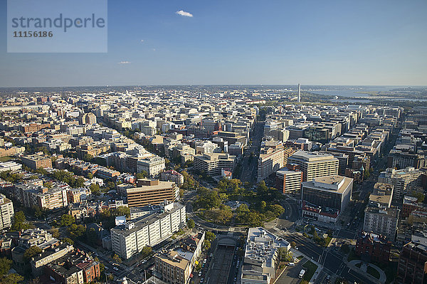USA  Washington  D.C.  Luftaufnahme der Stadt mit Dupont Circle