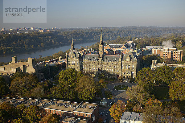 USA  Washington  D.C.  Luftbild der Georgetown Universität