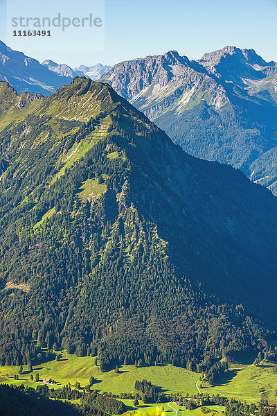 Deutschland  Bayern  Allgäu  Blick von Schattenberg nach Himmelschrofen