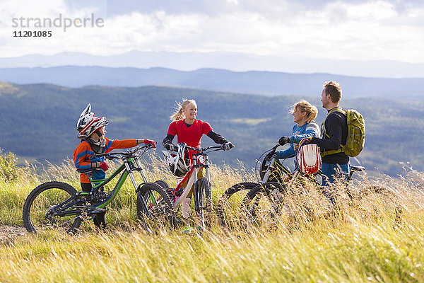 Familien-Mountainbiking
