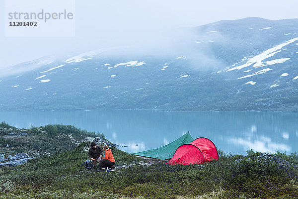 Camping in den Bergen
