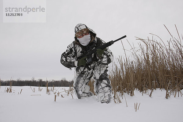 Varmint Jäger in Schnee Camo auf Prärien