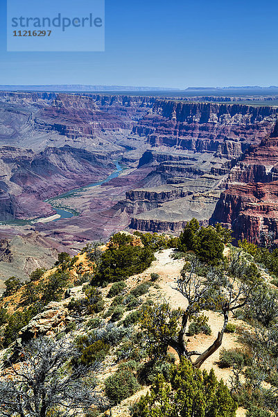 Colorado River unten  South Rim  Grand Canyon National Park  UNESCO-Weltkulturerbe; Arizona  Vereinigte Staaten von Amerika'.